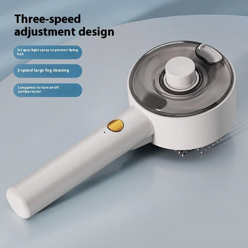 Pet Steam Grooming Self Cleaning Hair Removal Brush Tool