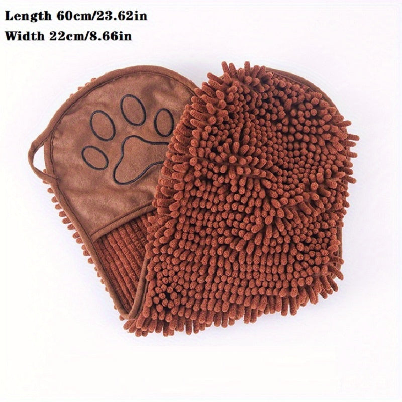 Pet Microfiber Absorbent Quick Dry Bath Towel With Pockets