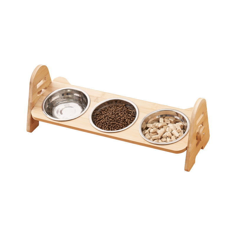 Angled Neck Protection Pet Drinking Bowl Ergonomic Feeding Dish