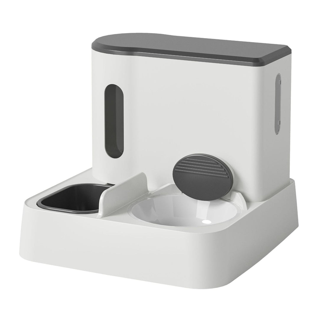 Automatic Pet Feeder And Water Dispenser Double Bowl System