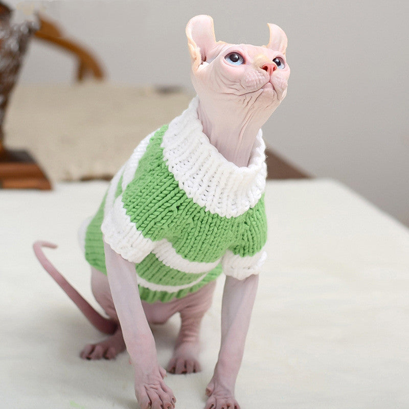 Warm Sweater Pet Clothing Hairless Cat Apparel