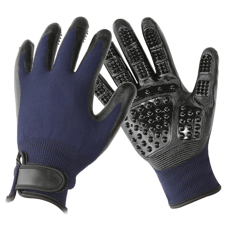 Pet Hair Grooming Glove Soft Rubber Shedding Massage Brush