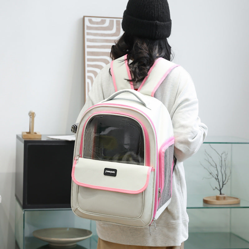 Breathable Portable Pet Shoulder Backpack Travel Bag