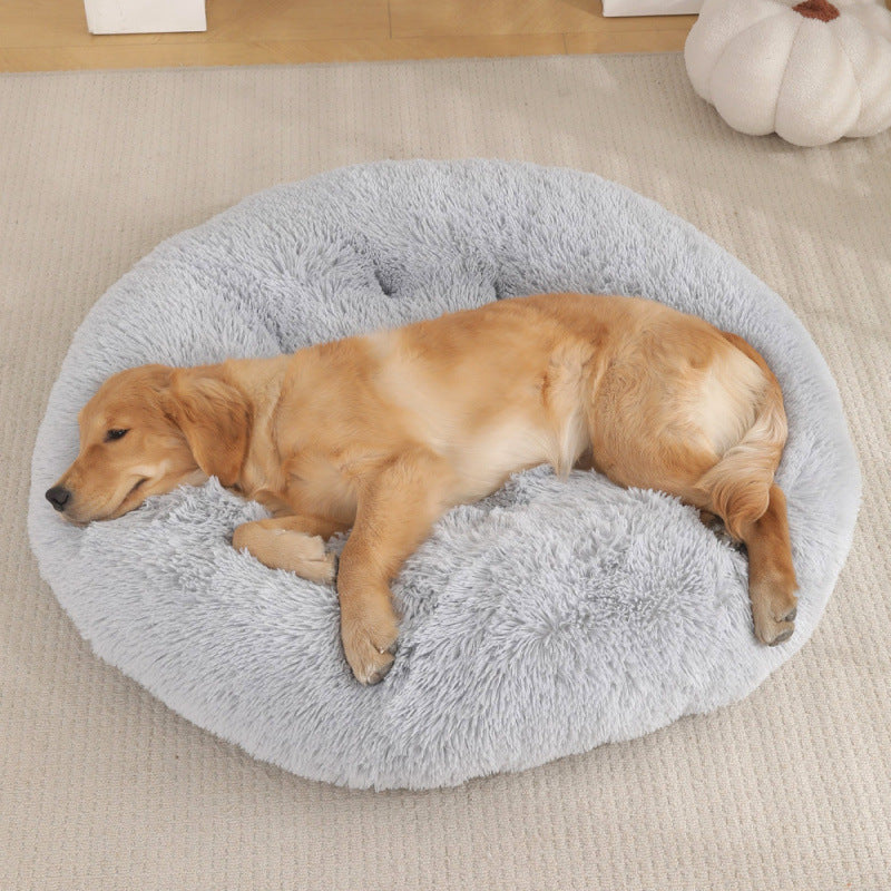 Plush Round Warm Pet Sleeping Mat Bed House Pad