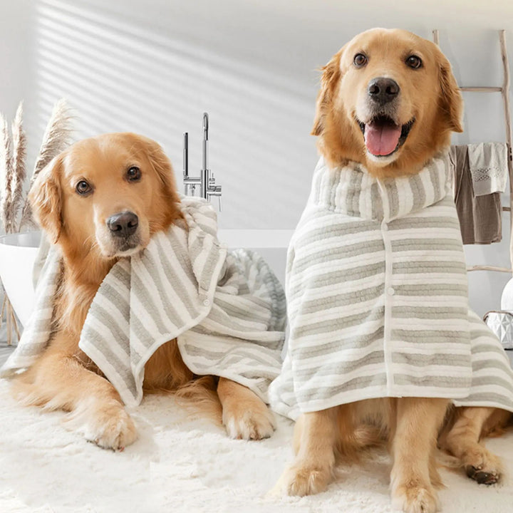 Ultra Absorbent Pet Bath Towel Quick Dry Bathrobe