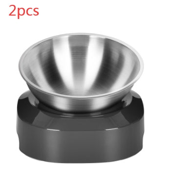 Stainless Steel Double Pet Bowl Night Feeding Stand