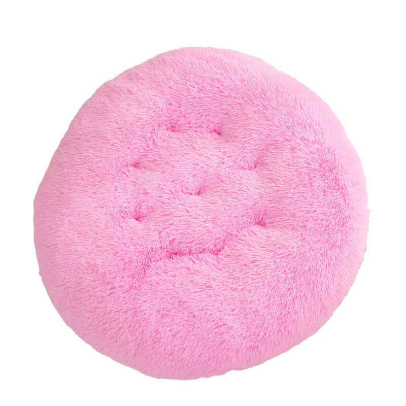 Plush Round Warm Pet Sleeping Mat Bed House Pad