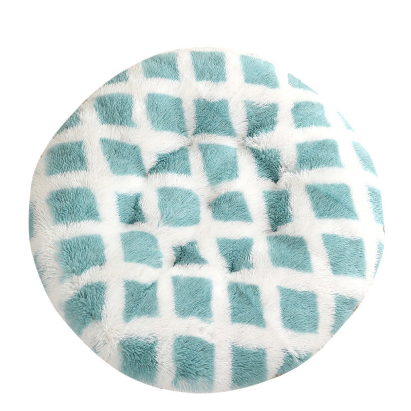 Plush Round Warm Pet Sleeping Mat Bed House Pad