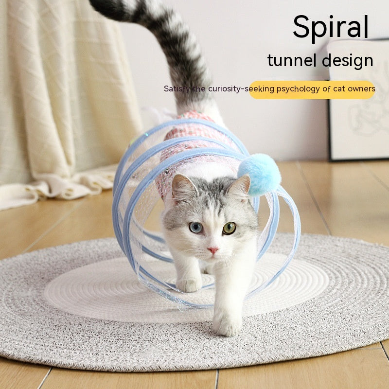 Foldable S-Type Interactive Pet Tunnel Toy