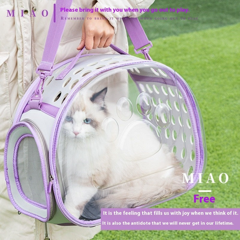 Transparent Space Capsule Pet Backpack Travel Bag