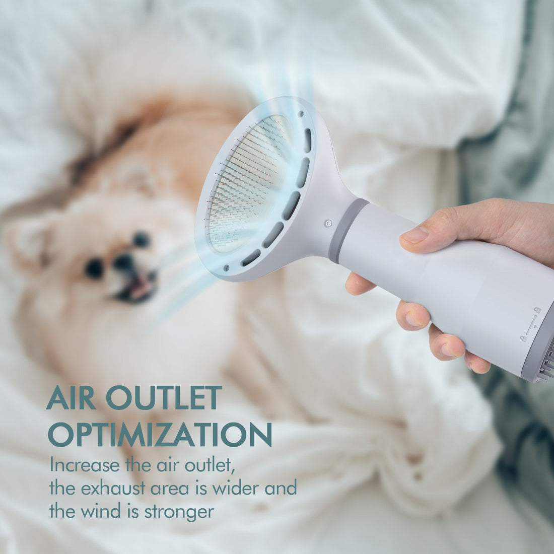Dadypet Pet Grooming Hair Dryer Slicker Brush Tool
