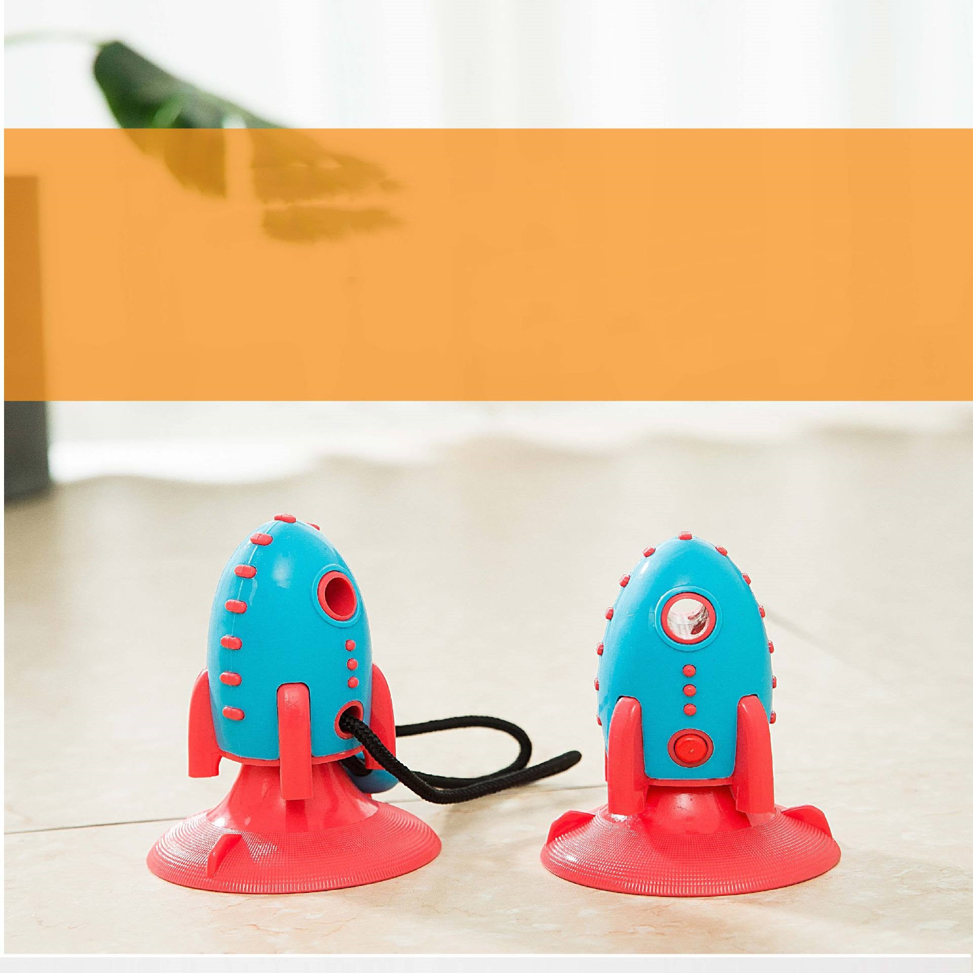 Durable Rocket Treat Dispensing Pet Chew Toy