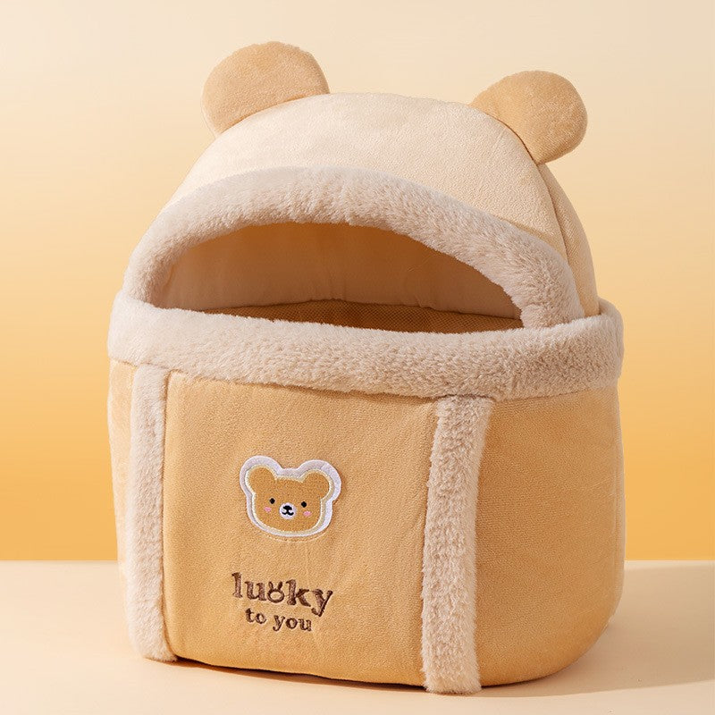 Animal Shaped Portable Pet Backpack Diaper Travel Bag