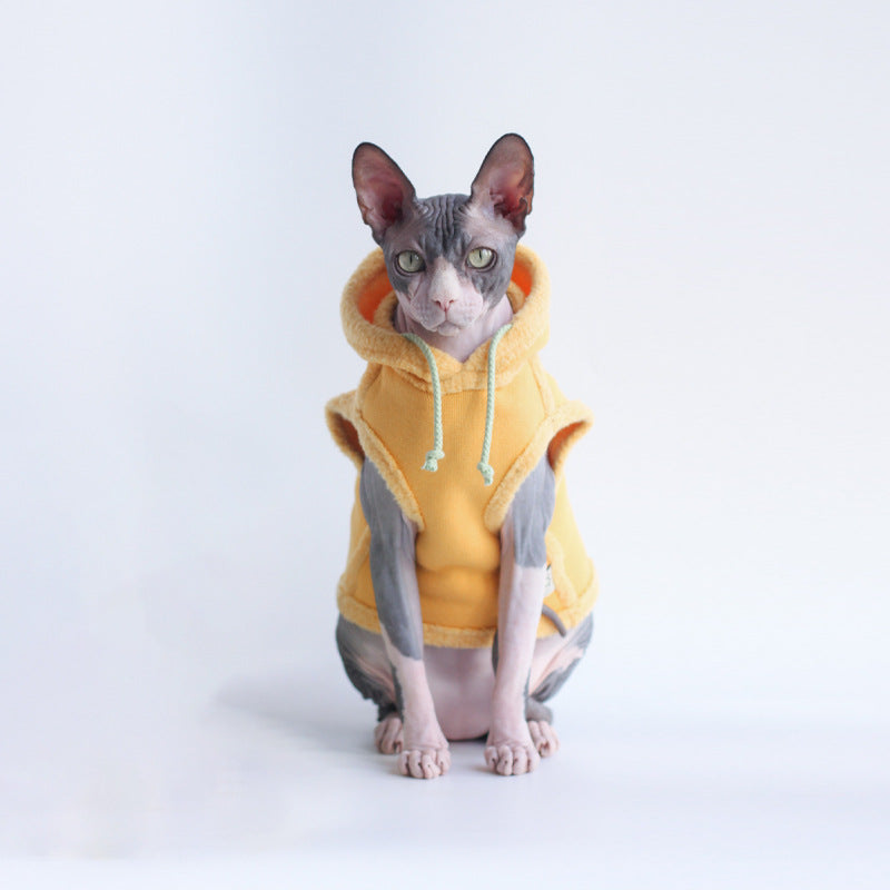 Autumn Winter Fleece Warm Hooded Pet Sweater