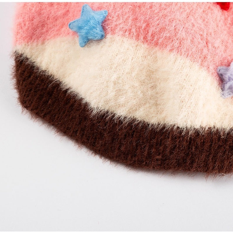 Autumn Winter Cartoon Striped Parent-Child Pet Sweater Clothing