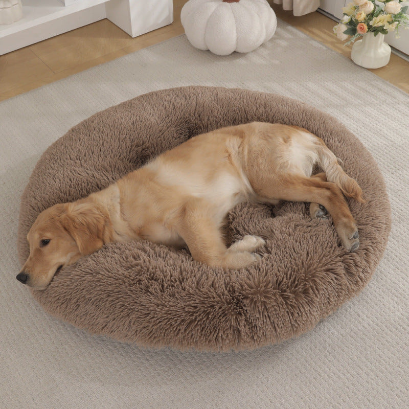 Plush Round Warm Pet Sleeping Mat Bed House Pad