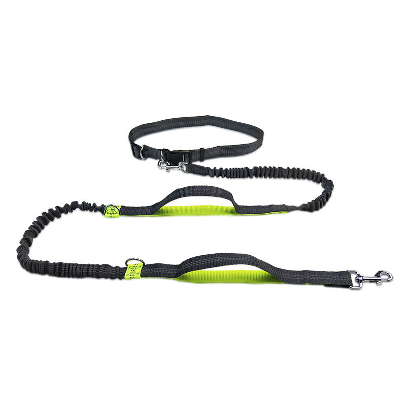 Multifunctional Running Reflective Double Telescopic Pet Leash Lead Rope Chain