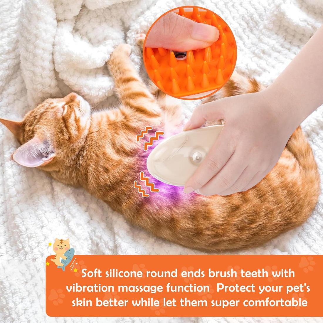Pet 4 In 1 Steam Grooming Massage Hair Removal Brush