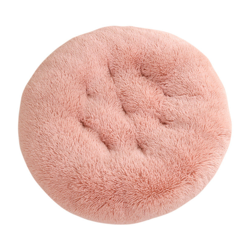 Plush Round Warm Pet Sleeping Mat Bed House Pad