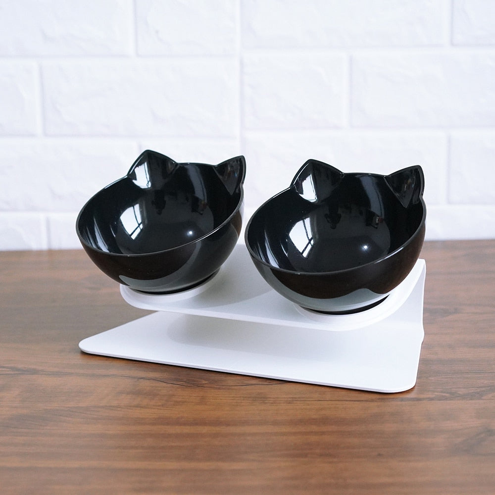 Non Slip Double Raised Pet Feeder Bowl With Stand