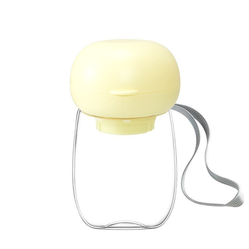 Portable Pet Water Bottle Travel Feeding Cup Lanyard Bowl