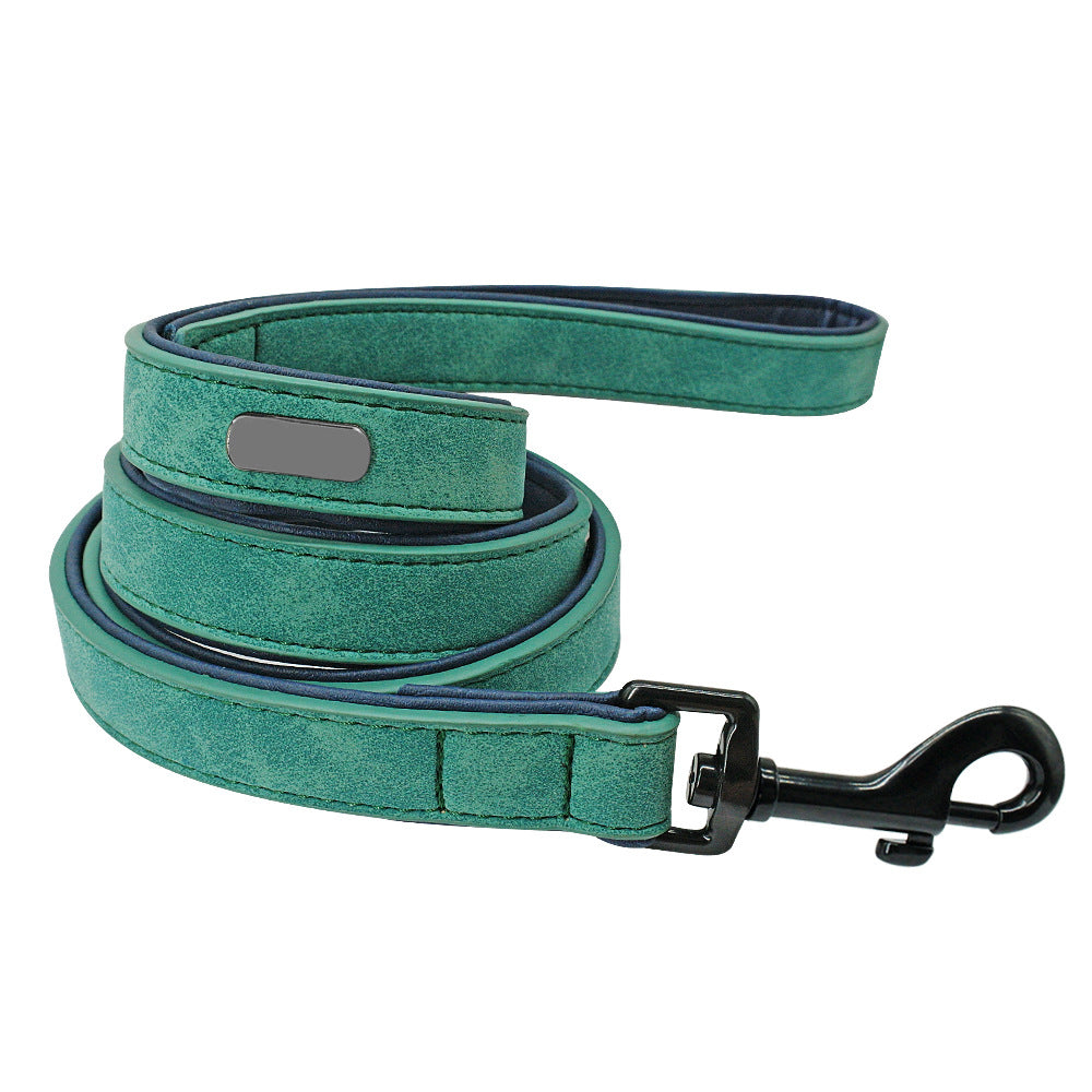 Pull Resistant Leather Pet Leash Lead Rope
