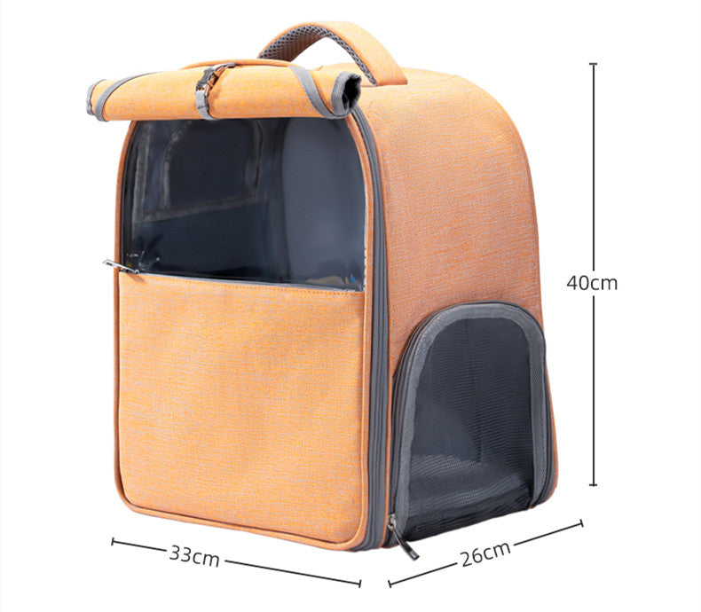Portable Large Capacity Canvas Pet Backpack Carrier