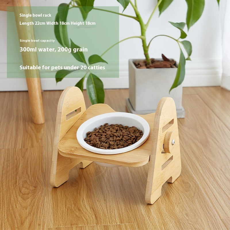 Angled Neck Protection Pet Drinking Bowl Ergonomic Feeding Dish