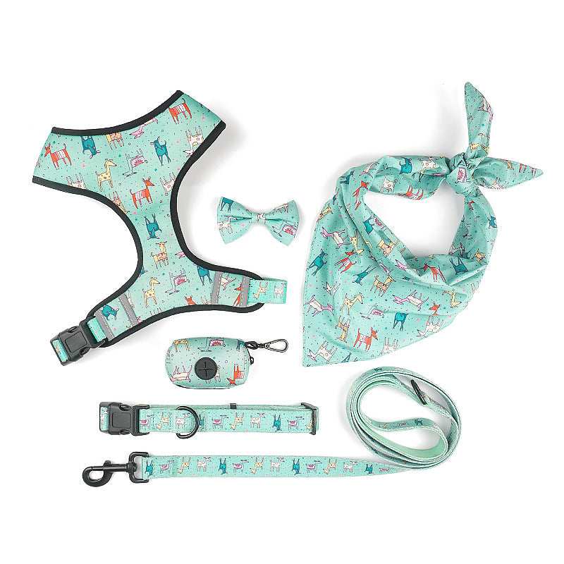 Bow Design Pet Leash Chest Harness