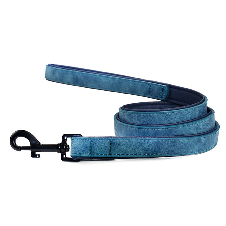 Pull Resistant Leather Pet Leash Lead Rope