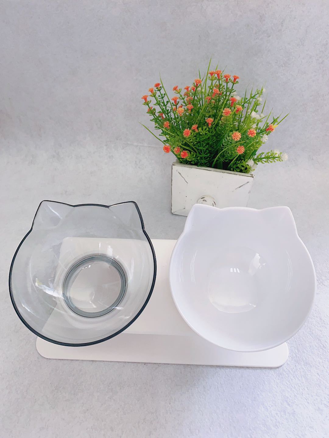 Non Slip Double Raised Pet Feeder Bowl With Stand