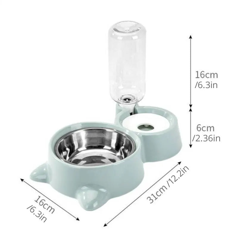 Automatic Pet Water Dispenser And Food Feeder Gravity Fountain System