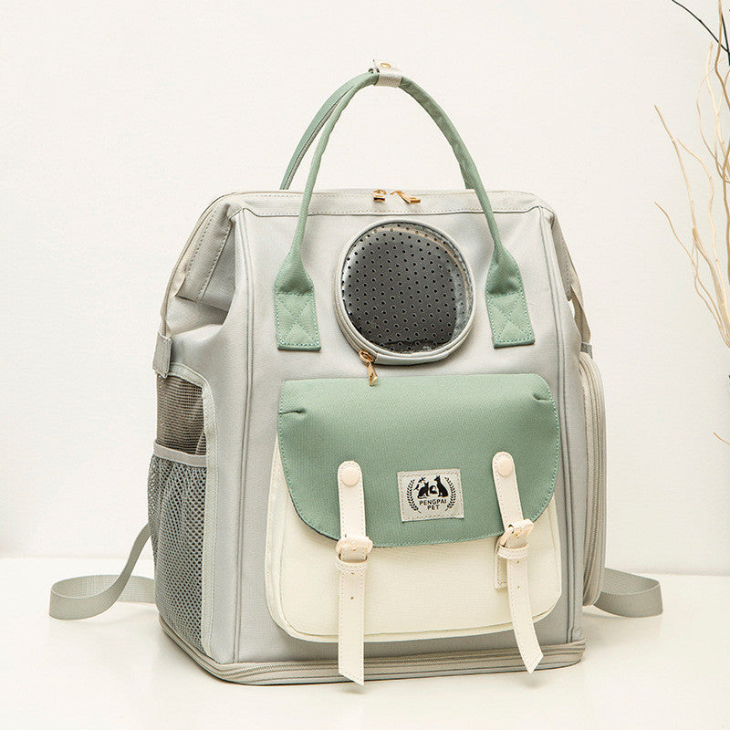Large Capacity Breathable Pet Backpack Portable Travel Bag