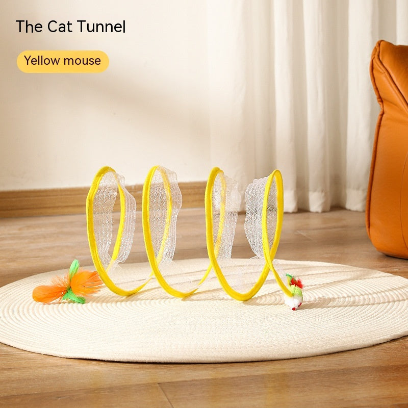 Foldable S-Type Interactive Pet Tunnel Toy