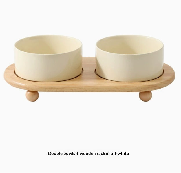 Ceramic Pet Food Bowl Durable Feeding Dish
