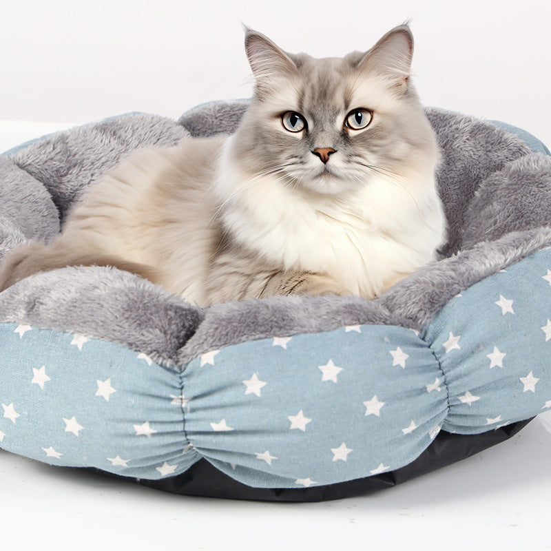 Calming Donut Round Fluffy Pet Sleeping Bed