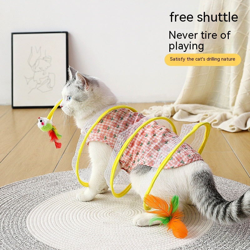 Foldable S-Type Interactive Pet Tunnel Toy