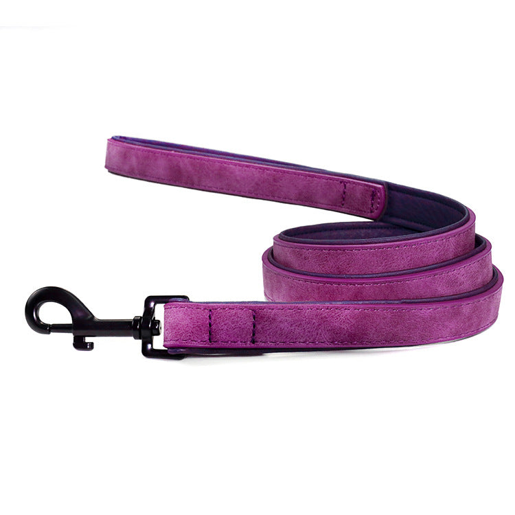 Pull Resistant Leather Pet Leash Lead Rope