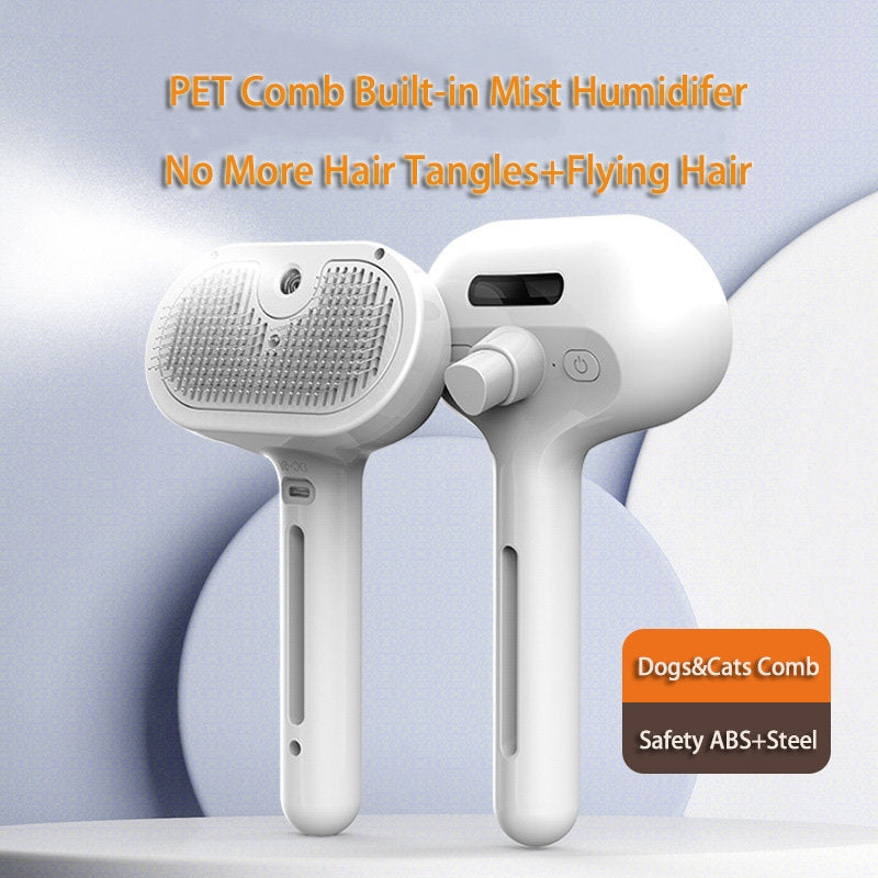 Pet Self Cleaning Grooming Comb Mist Hair Removal Brush
