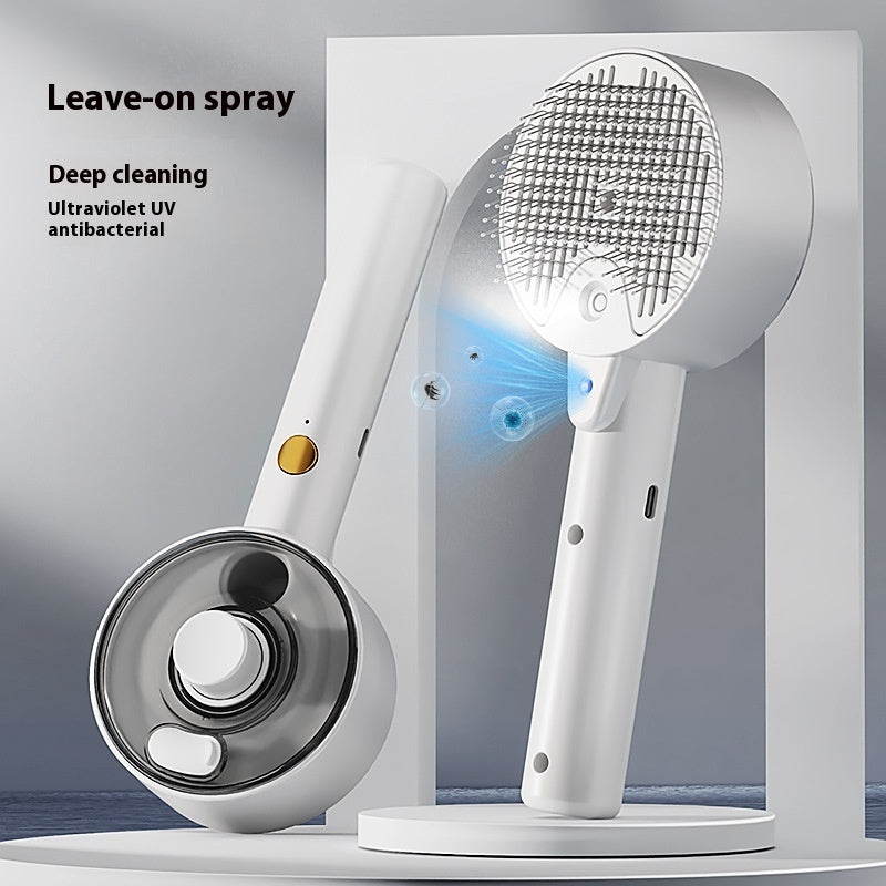 Pet Steam Grooming Self Cleaning Hair Removal Brush Tool