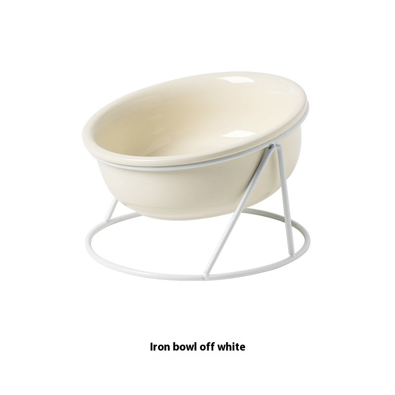 Ceramic Double Pet Feeding Bowl Food And Water Dish