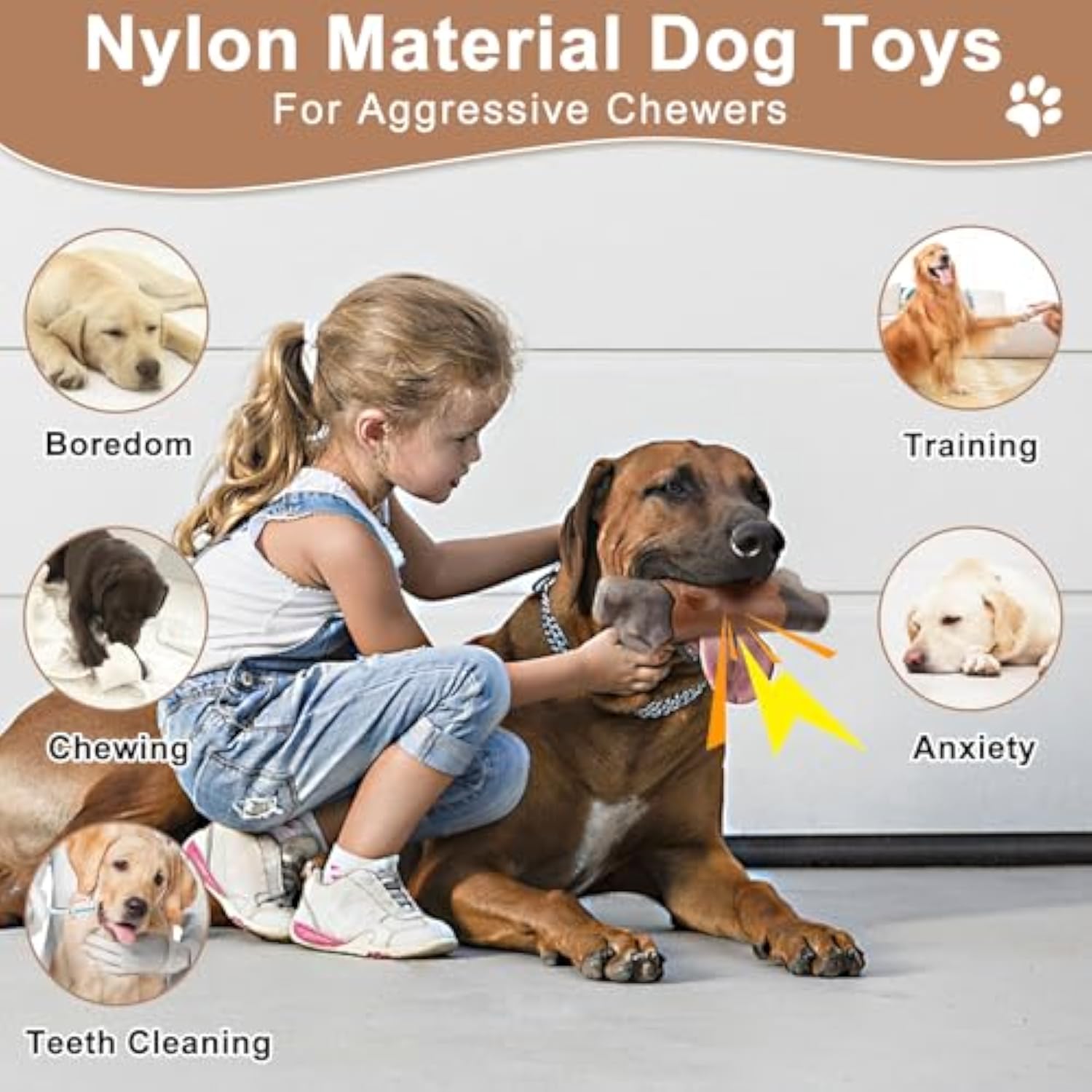Durable Bacon Flavor Chew Toy For Large Pets
