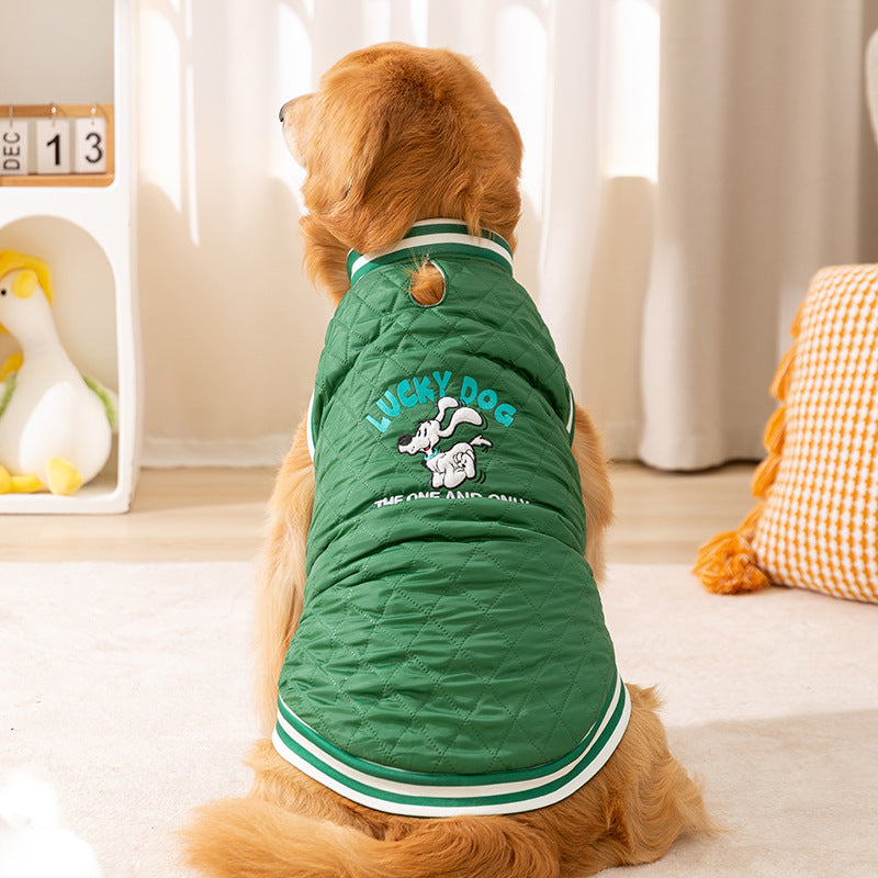 Autumn Winter Quilted Cotton Pet Jacket Warm Vest Clothing