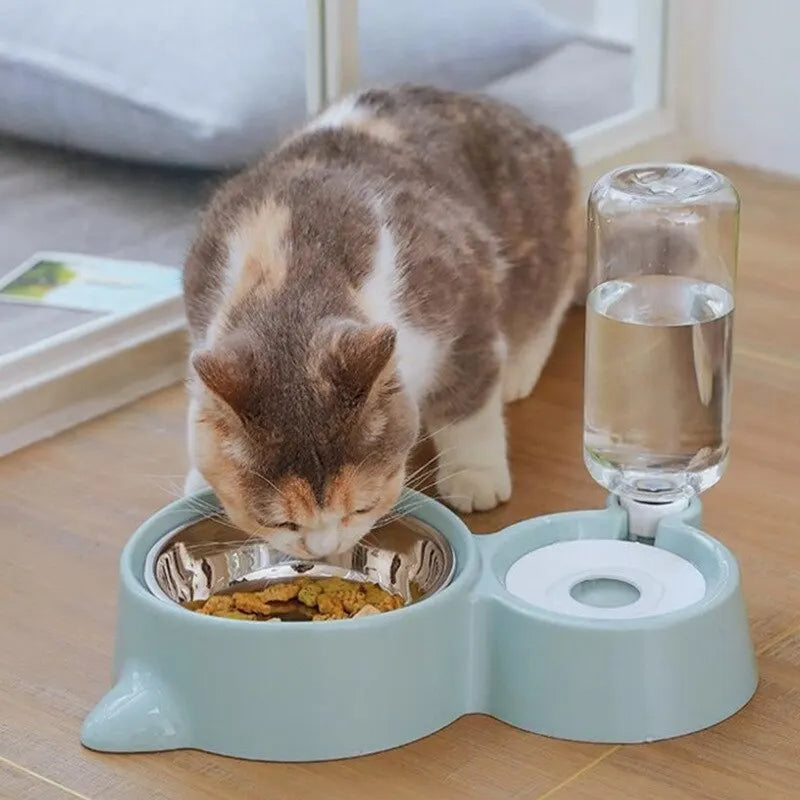 Automatic Pet Water Dispenser And Food Feeder Gravity Fountain System
