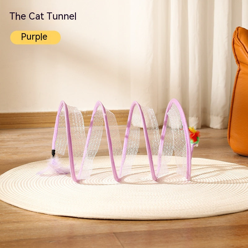 Foldable S-Type Interactive Pet Tunnel Toy