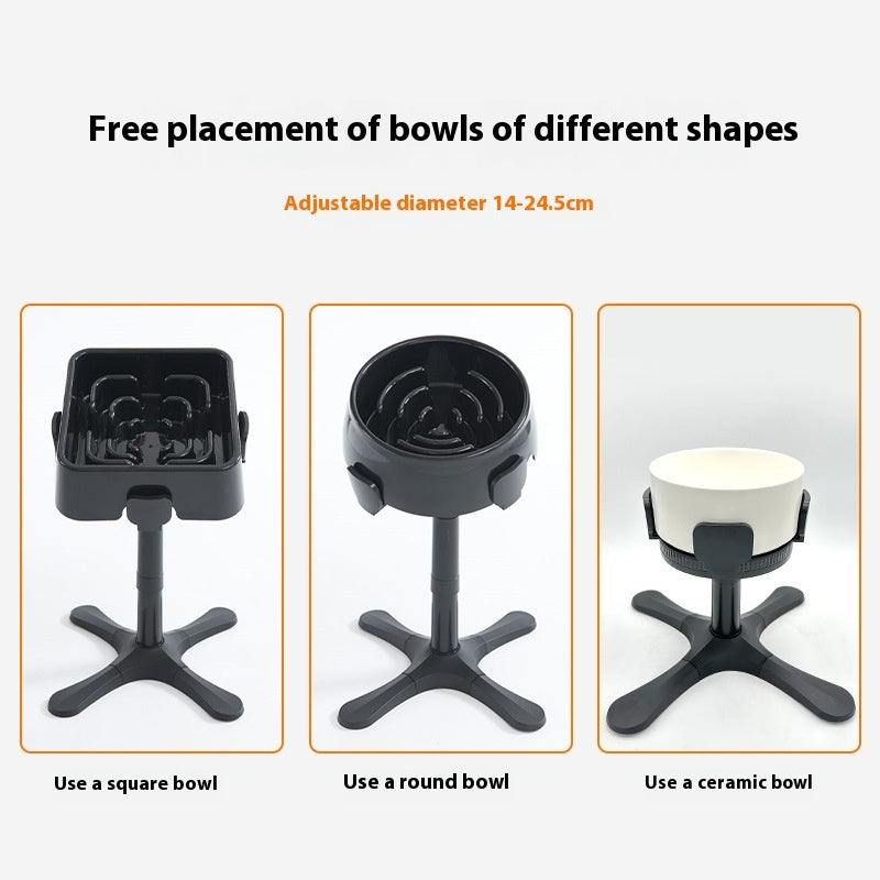 Adjustable Height Anti-Tumble Pet Bowl Bracket Stand