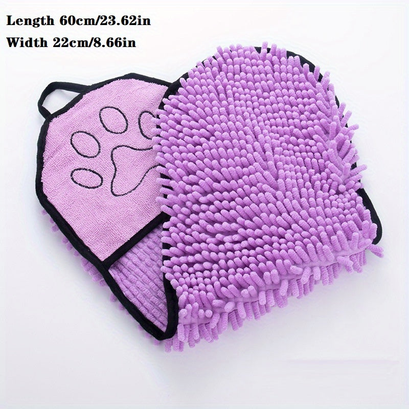 Pet Microfiber Absorbent Quick Dry Bath Towel With Pockets