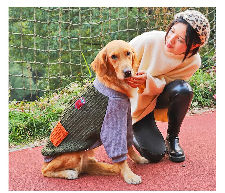 Winter Thickened Pet Sweater Large Breed Apparel