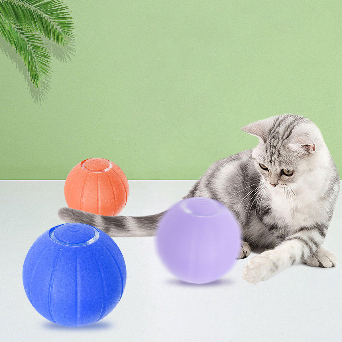 Smart Bouncing Silicone Rolling Pet Toy Interactive Ball