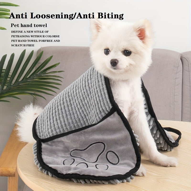 Pet Microfiber Absorbent Quick Dry Bath Towel With Pockets